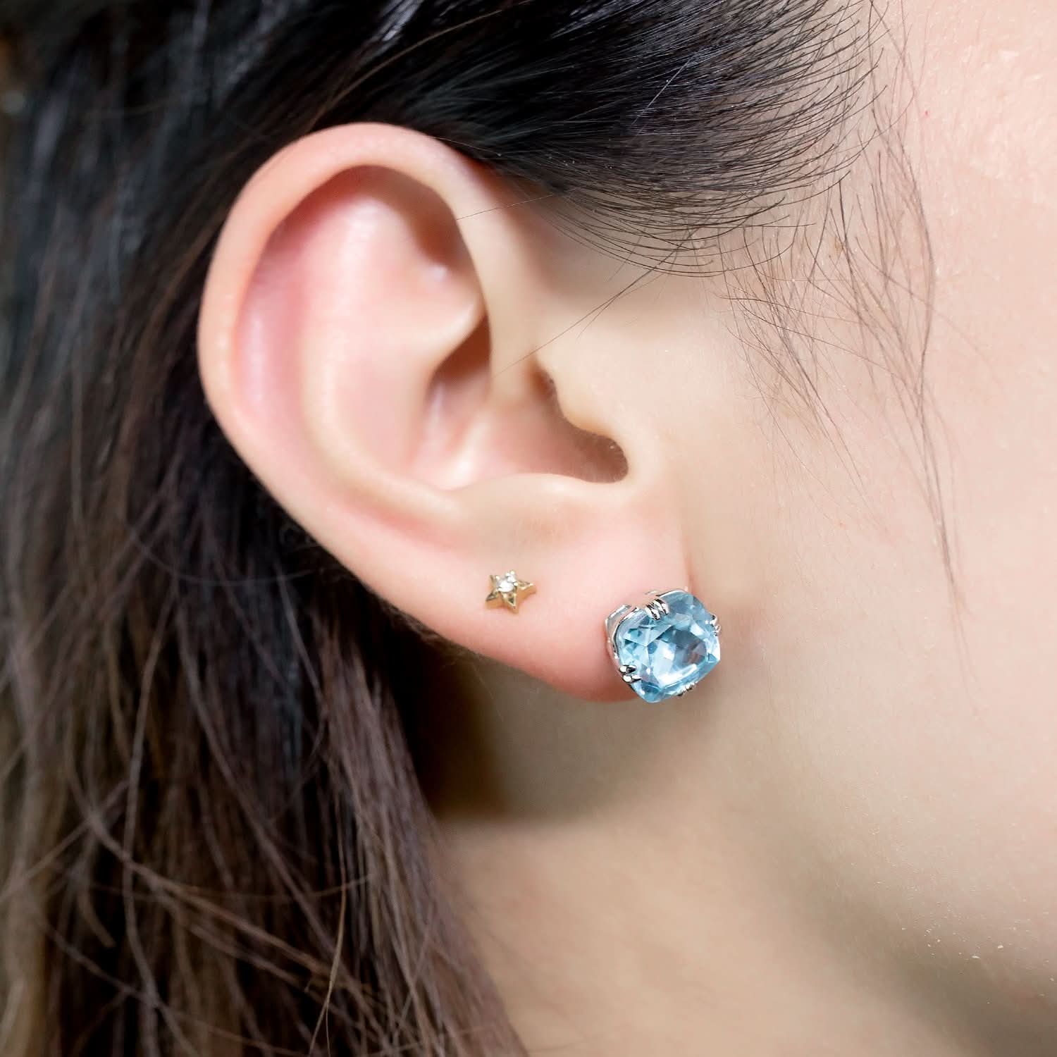 18K SOLID GOLD TOPAZ STATEMENT EARRINGS - Melbourne, Australia