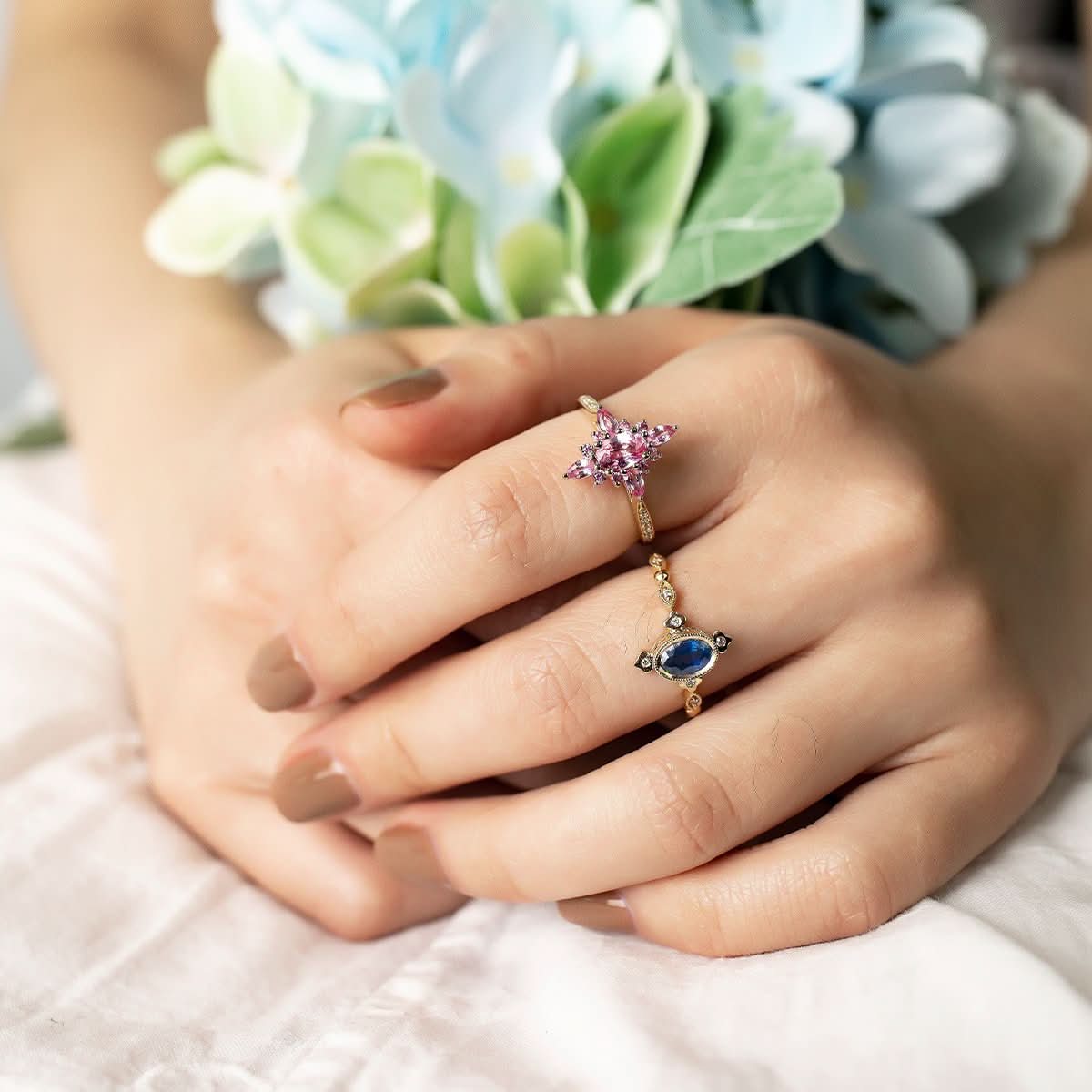 Starlight | Sapphire Rings Melbourne | Pink Diamond Ring in Gold