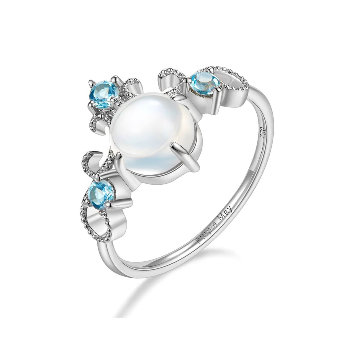 18k Solid Gold Vintage Moonstone Engagement Ring - Melbourne, Australia