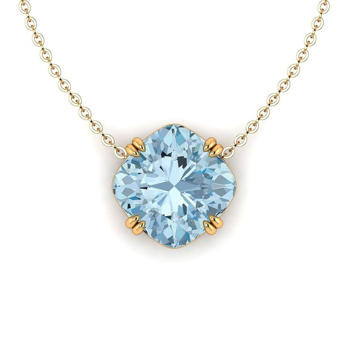18K SOLID GOLD TOPAZ STATEMENT PENDANT - Melbourne, Australia