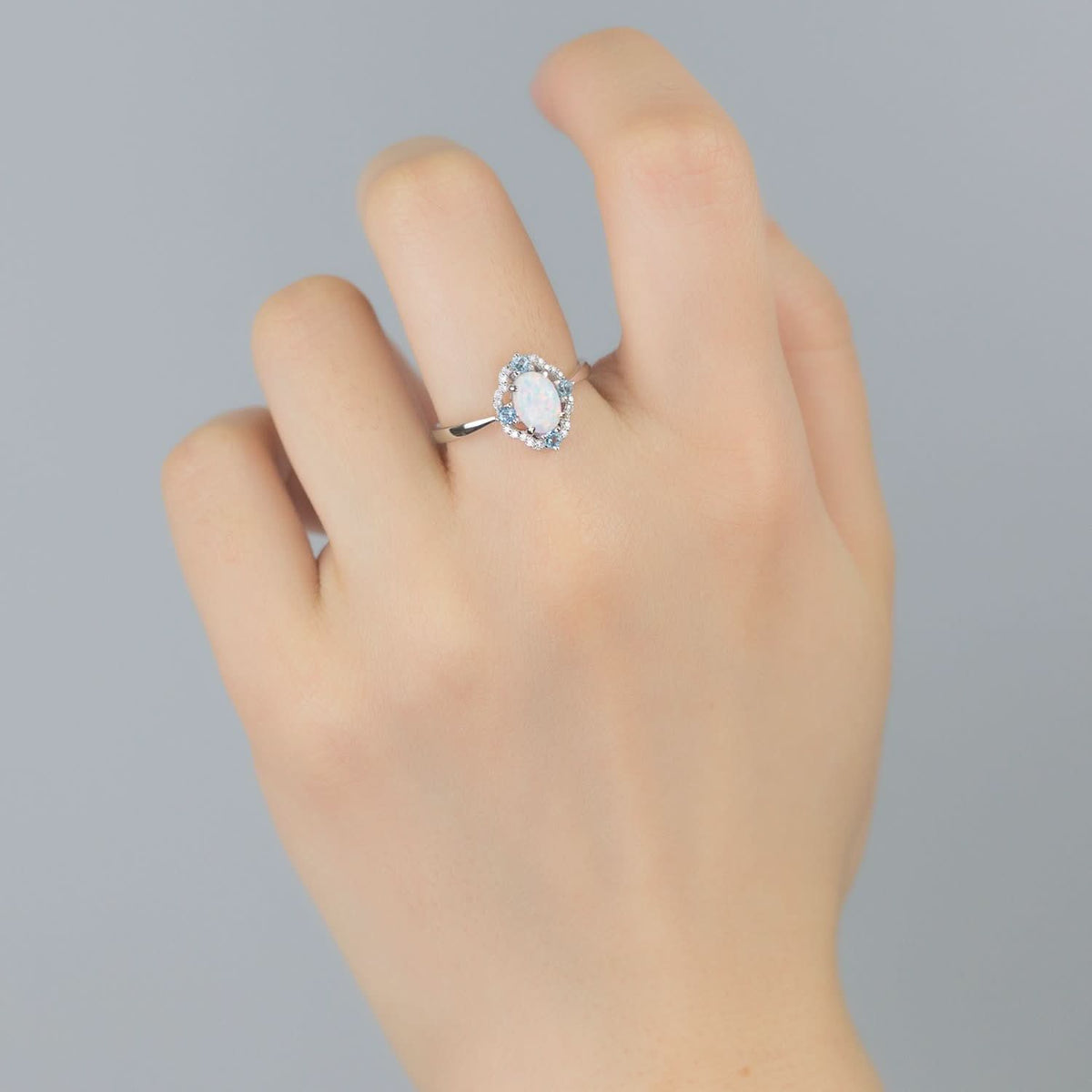 18k Solid Gold Vintage Opal and Topaz Diamond Ring | Rings Melbourne Australia
