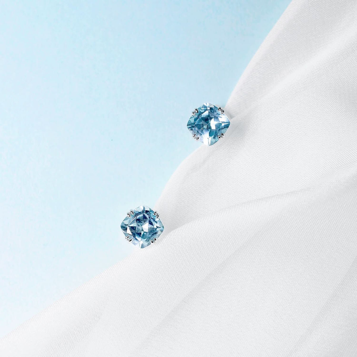18K SOLID GOLD TOPAZ STATEMENT EARRINGS - Melbourne, Australia