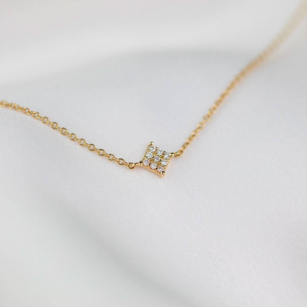 18k Solid Gold Rhombus Element Diamond Bracelet - Melbourne, Australia