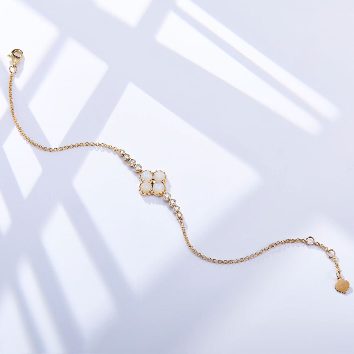 Chloe II – 18K Opal Diamond Bracelet - PurpleMayJewellery