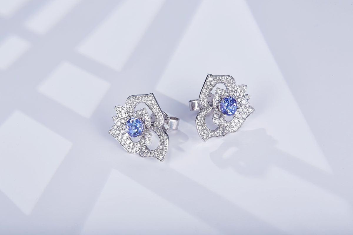 Camellias Earrings - PurpleMayJewellery