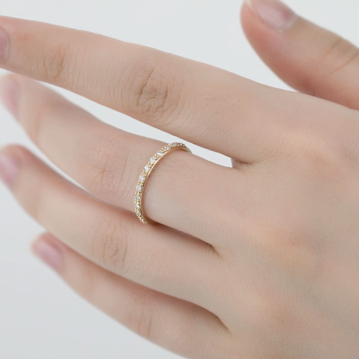 18k Solid Gold Half Eternity Diamond Wedding Ring Band - Melbourne, Australia