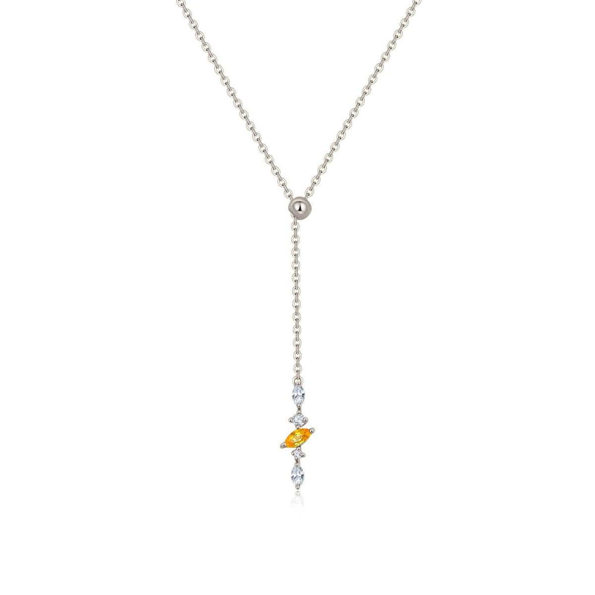 18k Solid Gold Marquise Sapphire and Diamond Necklace - Melbourne, Australia