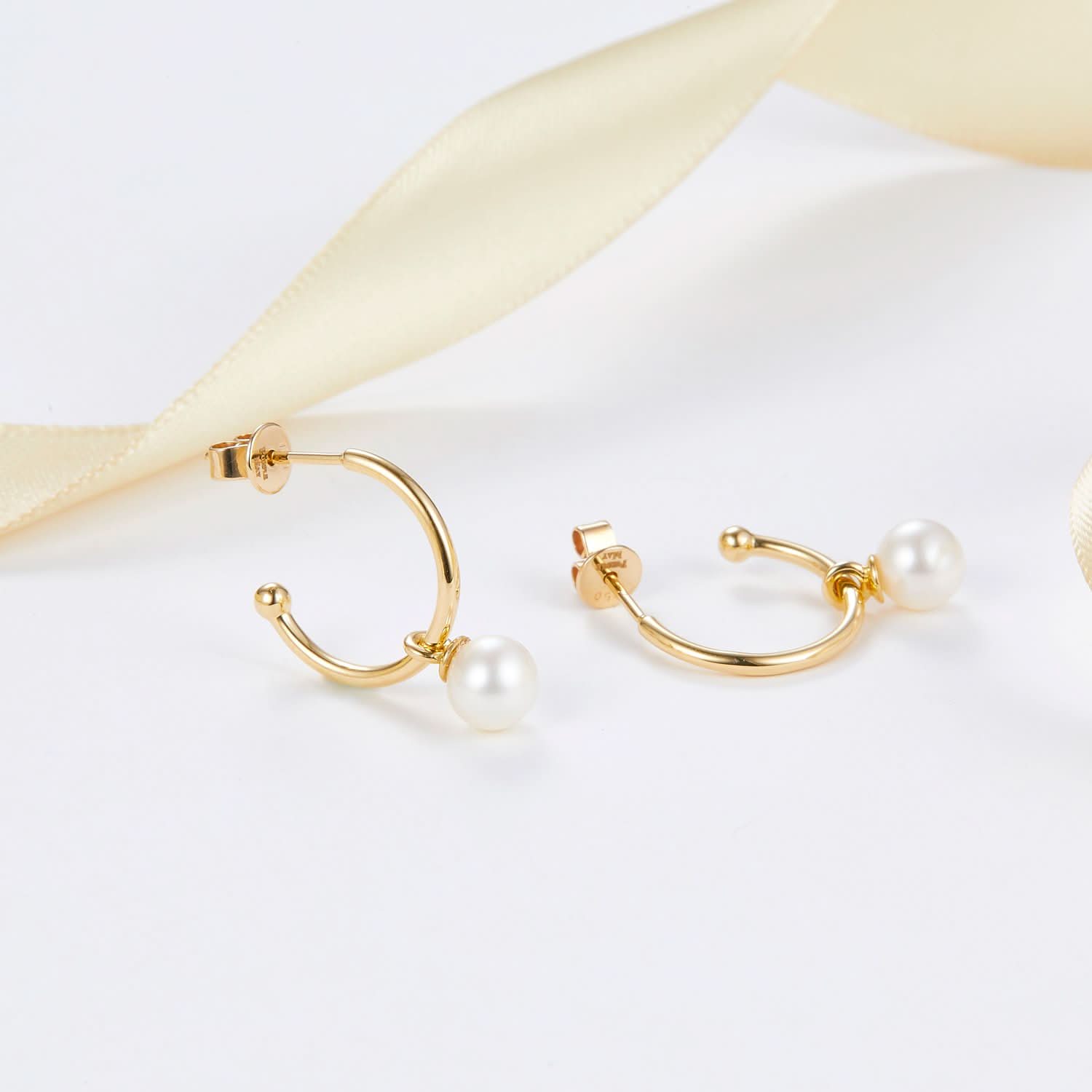 Pearl Stud Hoop Earrings - Melbourne, Australia