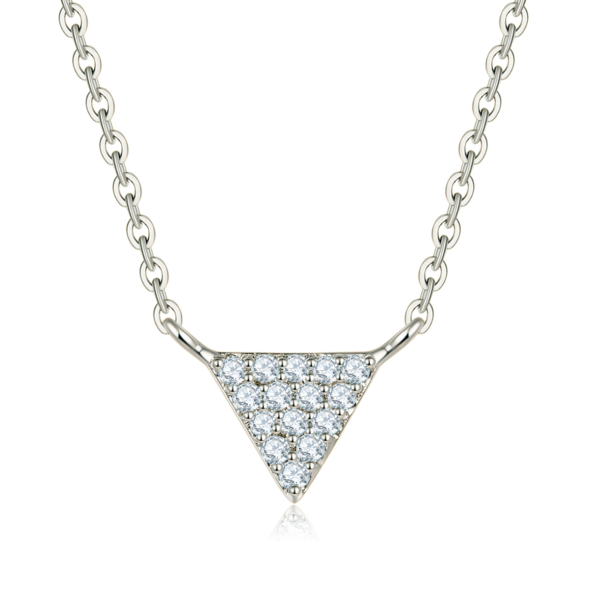 18k Solid Gold Triangle Diamond Necklace - Melbourne, Australia