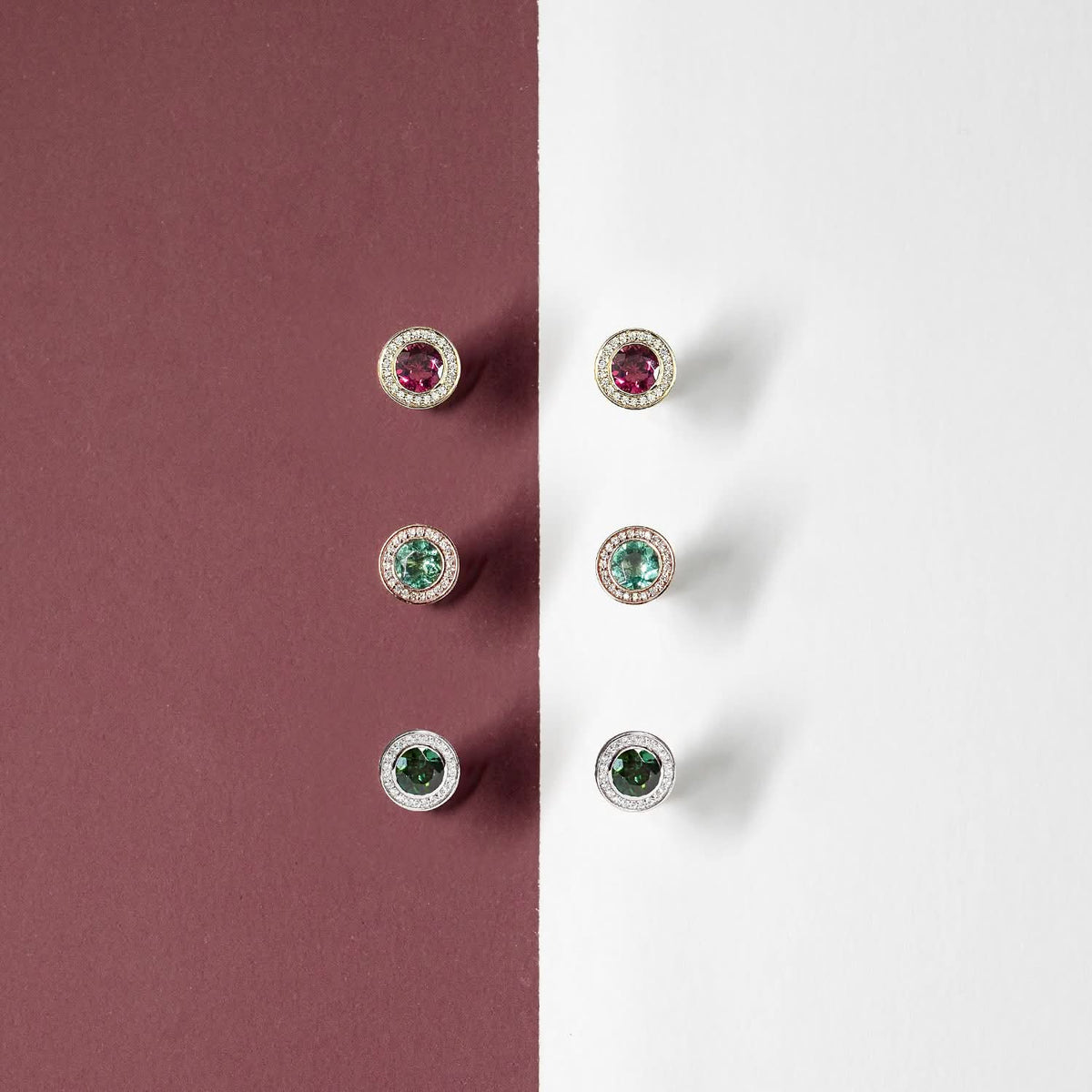 18K SOLID GOLD TOURMALINE EARRINGS - Melbourne, Australia